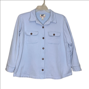 Lands' End Light Blue Serious Sweats lightweight jacket size 1x